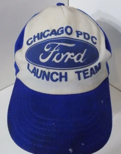 FORD Chicago PDC Launch Team Snapback Hat Cap Truck Car Automobile Vtg Big Logo - Foto 1 di 6