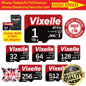 Micro SD Memory Card Class 10 High Speed 32GB 64GB 128GB 256GB 512gb 1TB(1024gb) - Picture 1 of 18
