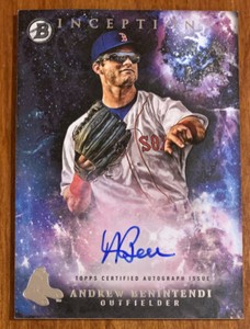 Andrew BENINTENDI🔥2016 Topps Bowman Inception Auto RC #PA-ABE NM Red Sox📈
