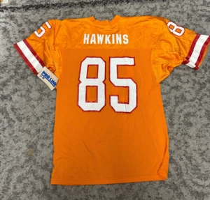 Camiseta deportiva de colección 1991 Russell Buccaneers Courtney Hawkins #85 para hombre 44 Creamsicle NFL - Imagen 1 de 7