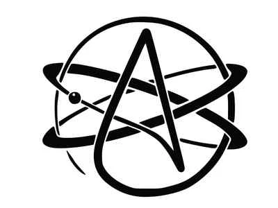 ORACAL ATHEIST SYMBOL ATOMIC Vinyl Decal Car Sticker Wall Truck CHOOSE SIZE COLOR