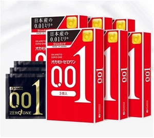 Okamoto Japan 001 Ultra Thin Condoms Thinnest  0.01, 3Pcs x 6Boxes - Picture 1 of 11
