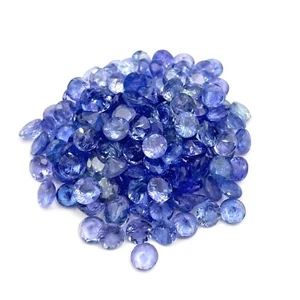 Natural Tanzanite Round Faceted Loose Gemstone Lot 14 Pcs 5.50 MM 10 CT - Picture 1 of 4
