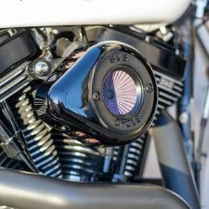 S&S Cycle Black Air Stinger Stealth Cleaner Filter Harley 2001-17 Twin Cam EFI - Picture 1 of 5