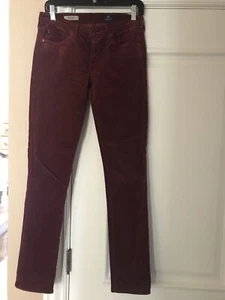 AG ADRIANO GOLDSCHMIED Stevie Slim Straight Corduroy Pants Dark Red/Orange 26 - Picture 1 of 6