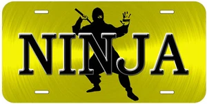 Matrícula de coche Ninja cualquier nombre personalizada novedad - Imagen 1 de 6