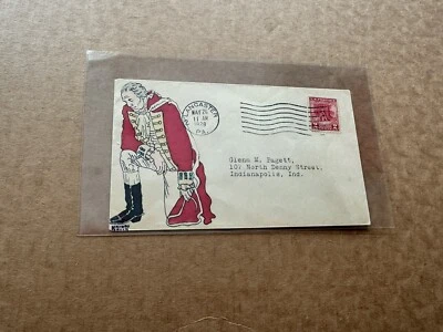 US 1928 FDC +Valley Forge -Washington At Prayer #645 +Hand-Painted Kribbs Cachet - Image 1 of 2