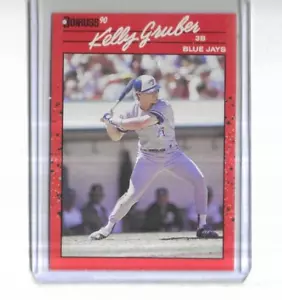 1990 Donruss Error Card #113 Kelly Gruber Toronto Blue Jays D.O.B. und fehlt . - Bild 1 von 2