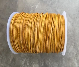 1mm 1.5mm 2mm Destroy Mustard Premium Leather Round Cord US Seller - 24m - Picture 1 of 1
