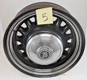 Buick Modelo 60 1934 Llanta Belleza Anillo Tapacubos Acero Artillería #5 Negro - Imagen 1 de 7