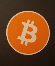 S403 Bitcoin logo 2 crypto Sticker, laptop, wall, phone, guitar, tablet