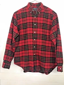 Ralph Lauren Flanellhemd Herren Large rot kariert langarm schwere Baumwolle - Bild 1 von 5