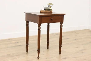 Sheraton Antique Farmhouse Walnut Nightstand or End Table #50872 - Picture 1 of 12