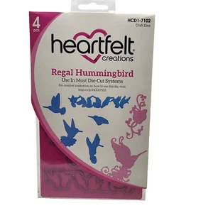Heartfelt Creations Regal Hummingbird HCD1-7102 Craft Dies NIB - Picture 1 of 2