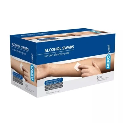 Alcohol Swabs Pre Injection 70% Isopropyl IPA Alcohol Skin Cleansing Wipes - Image 1 of 4