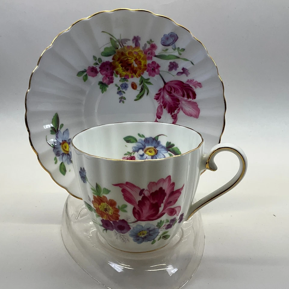 Royal Tuscan Fine Bone China Teacup & Saucer Set -Springtime - England - Image 1 of 4