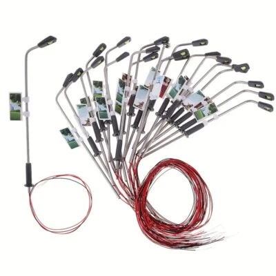 10pcs Model Railway Light 3V LED Street Light For HO N Scale Train railway scene - Image 1 of 4