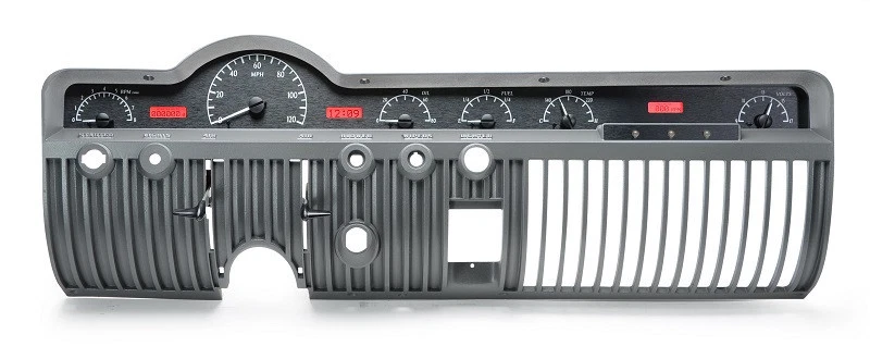 Kit de sistema de calibre analógico Dakota Digital 50 51 Mercury negro aleación rojo VHX-50M-K-R Foto 1 de 4