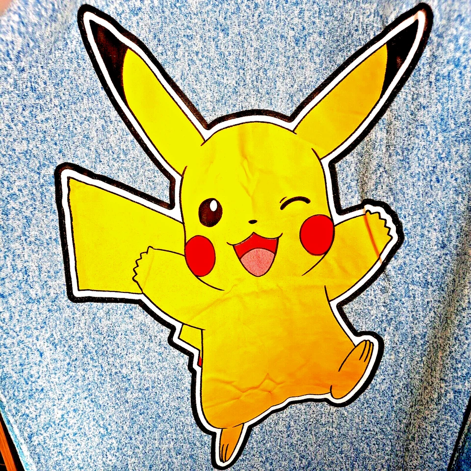 Pokemon Pikachu Fleece Blanket The Northwest Company Blue & Yellow 59x50 - Image 1 of 4