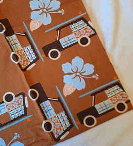 Clothworks Little Surfer Boy Quilt Fabric - Brown - Pre-washed - 36" x 22" - Picture 1 of 1