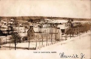 Danforth Maine ME Wintertime c1906 RPPC Photo Postcard COPY - Picture 1 of 2
