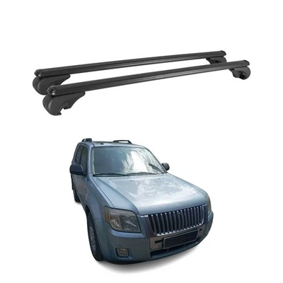 Lockable Roof Rack Cross Bars Carrier for Mercury Mariner 2008-2011 Black - Image 1 of 4