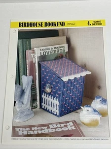 Birdhouse Bookend Annie's Attic Plastic Canvas Pattern Page - Picture 1 of 4