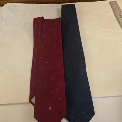 Corbata para hombre Etienne Aigner, corbata roja y corbata azul - JUEGO DE 2 Foto 1 de 3