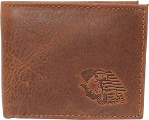 Marshal Eagle USA RFID Blocking Real Leather Bifold Classic Wallet for Men - Picture 1 of 9
