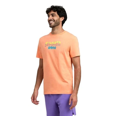 ARENA Hombre Camiseta Sólida Camiseta Ligera Nespola-Verano Naranja M Foto 1 de 4