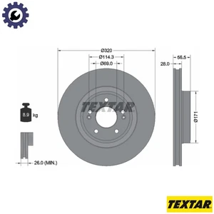 2x BRAKE DISC 92323605 FOR KIA STINGER/Hatchback/Van GENESIS G70/Shooting 2.2L - Picture 1 of 9
