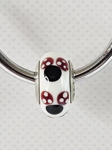 Pandora Disney Minnie Mouse S925 ALE Murano Glass Bead Charm Authentic - Picture 1 of 15
