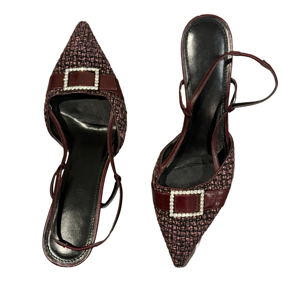 Tacón mula gatito punta punta púrpura Y2K vintage años 90 Foto 1 de 4