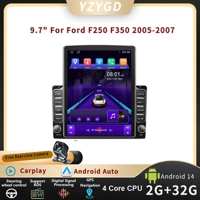 9.7‘For Ford F250 F350 2005-2007 Android 14 Carplay Car Stereo Radio GPS Navi - Image 1 of 4