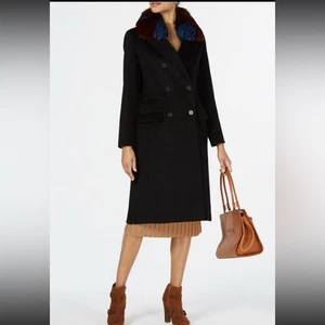 Abrigo de lana negro CARVEN talla EU 38 - Imagen 1 de 9