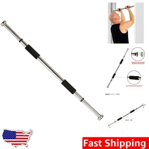 Verstellbare Chromstahl Türöffnung Klimmzugstange für Home Gym Training Unterstützung 220 Pfund - Bild 1 von 11