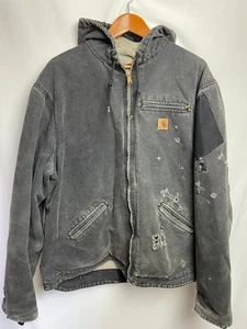 Chaqueta Carhartt vintage envejecida para hombre con capucha de alta resistencia talla XL gris - Imagen 1 de 13