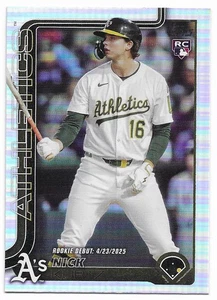 2025 Topps Update Rainbow Foil Parallel Nick Kurtz RD (#US197) Athletics RC SP - Picture 1 of 2