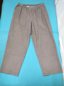 Woman Within Pull-On Hose Denim Cropped Mid Rise Gummibund Beige Grau 18WP - Bild 1 von 7