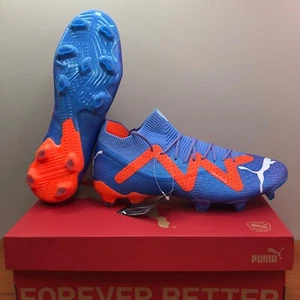 Puma Future Ultimate FG AG Soccer Cleats Blue / Orange 107165-01 Mens Size 11.5 - Picture 1 of 11