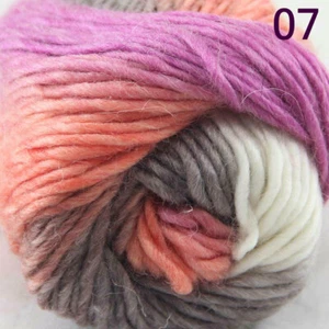 SALE NEW 1-8 balls x 50gr NEW Chunky Colorful Rug Hand Knitting Scores Wool Yarn - Picture 1 of 103