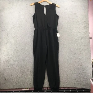 BISOU BISOU by Michele Bohbot Jumpsuit Womens L (actual 32x30) Black Casual - Picture 1 of 24