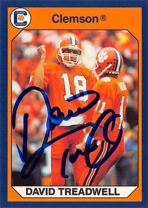 David Treadwell signed football card Clemson Tigers 1990 College Collection #41 - Image 1 of 1