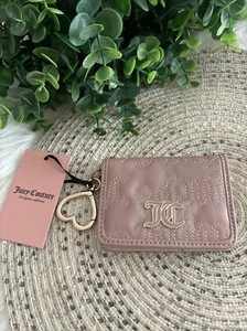 Juicy Couture Rosa Liga Estuche para Tarjetas Llavero Cartera Nuevo con Etiquetas - Imagen 1 de 4