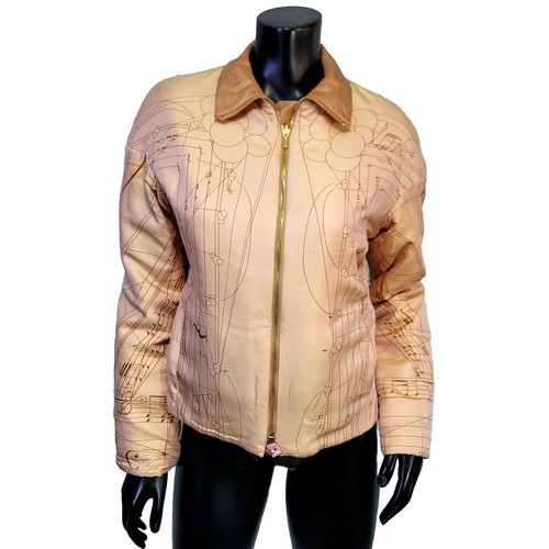 Giacca reversibile vintage anni 90 Y2K Hermès France donna S seta note musicali