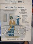Feuille de musique vintage You're In Love couverture d'art marin femme 1969 très bon état