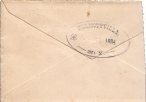 Nueva York Ellicottville 1883 serifed óvalo con arcos, asesino de estrellas 1820-1894 espalda - Imagen 1 de 1