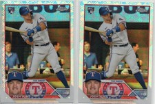 2- JOSH JUNG 2023 TOPPS CHROME SILVER LOGOFRACTOR ROOKIE CARDS