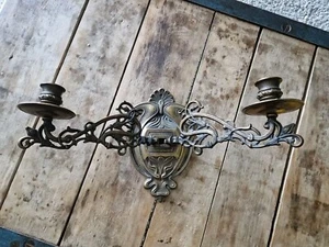 alter Kerzenhalter Klavierhalterb Wandkerzenhalter Bronze schwenkbar Antik - Bild 1 von 7