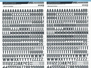 MECANORMA Rub-on Dry Transfer Lettering 487.48 CN #719 XATHUS COMPUTER 13mm - Picture 1 of 2